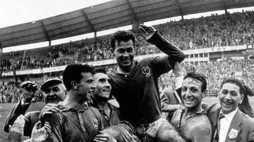 El francés Just Fontaine, durante el Mundial de 1958 - Archivo