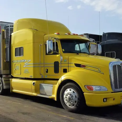Vehículos de transporte pesado en una carretera. ,ilustrativa de archivo: EU