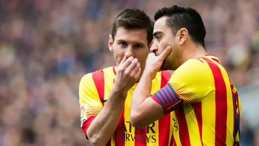 Lionel Messi y Xavi Hernández en su etapa en el FC Barcelona - Archivo