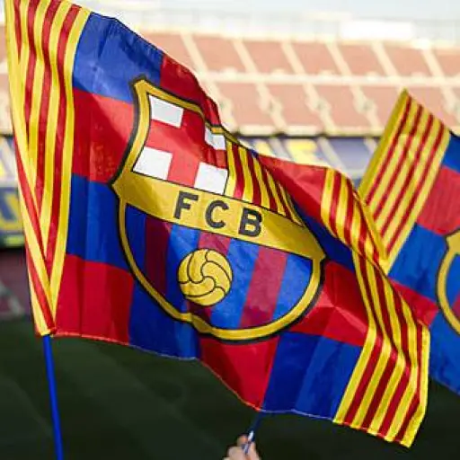 Banderas del FC Barcelona en el Spotify Camp Nou - Archivo
