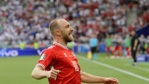 Christian Eriksen en un partido con la Selección de Dinamarca - Archivo