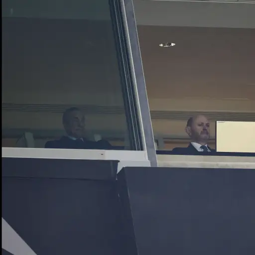 Florentino Pérez y Joan Laporta durante el partido de la final de la Supercopa de España.