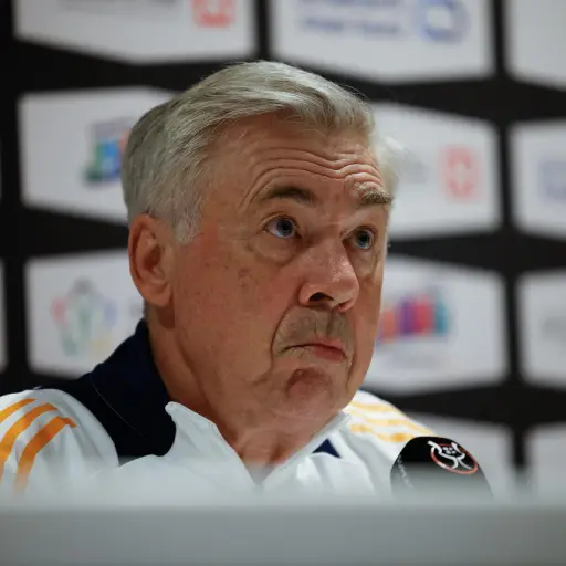 Carlo Ancelotti en conferencia de prensa previo al partido ante Mallorca - EFE