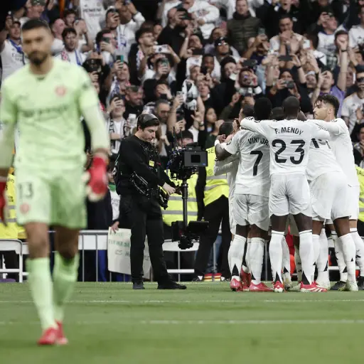 Celebración del Real Madrid ante el Girona - EFE