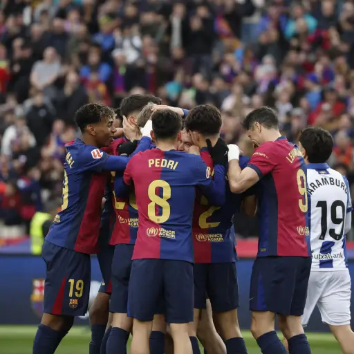 Celebración del FC Barcelona ante la Real Sociedad - EFE