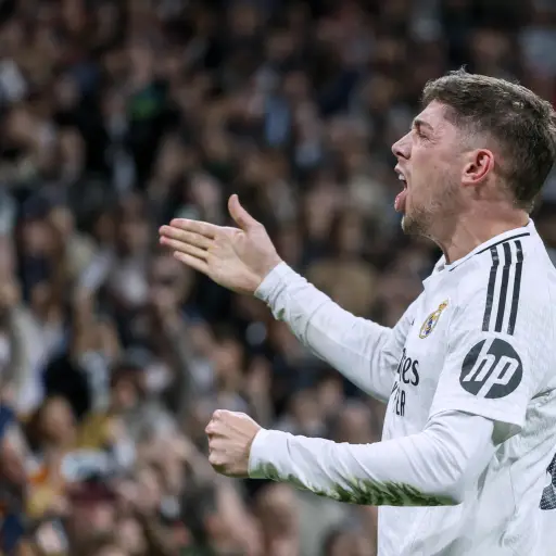 Celebración de Federico Valverde ante el Athletic - EFE