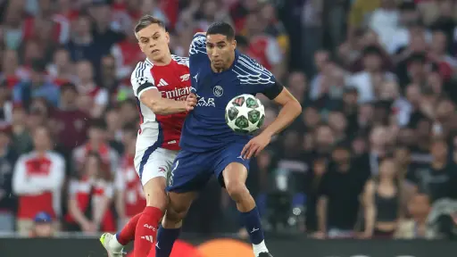 Partido entre Arsenal y PSG por la semifinal de ida de la UEFA Champions League 2024/25 - Archivo