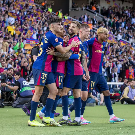 Celebración del Barcelona ante el Real Madrid - FC Barcelona