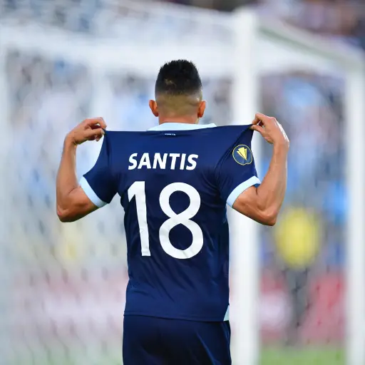 Celebración de Óscar Santis ante Jamaica en Copa Oro - Concacaf