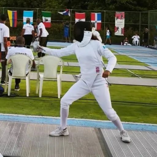 Valentina García durante competencia internacional 