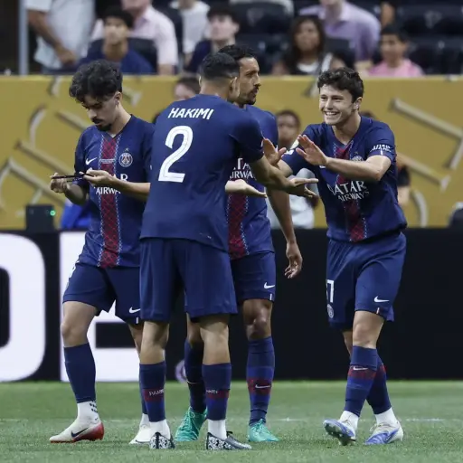 Celebración del PSG ante el Inter Miami - EFE