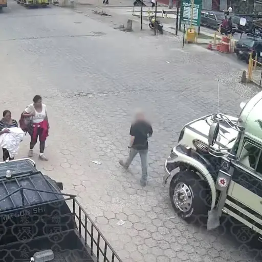 Accidente en Antigua Guatemala. ,Captura de pantalla video X.