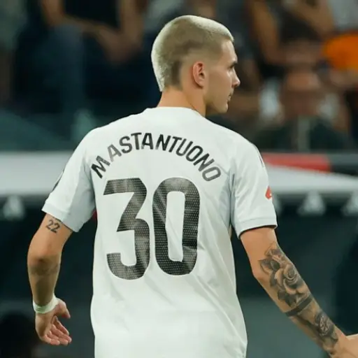 Franco Mastantuono debutó este martes 19 de agosto con el Real Madrid 