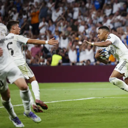Celebración de Mbappé ante el Marsella - EFE