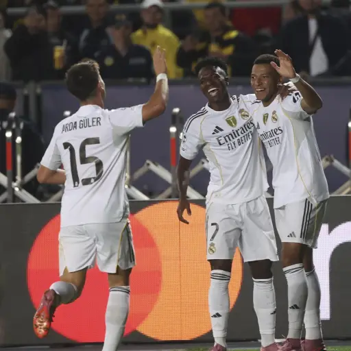 Celebración del Real Madrid ante el Kairat Almaty - EFE