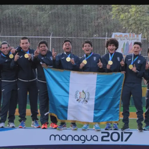 Guatemala durante su premiación en Juegos Deportivos Centroamericanos Managua 2017 