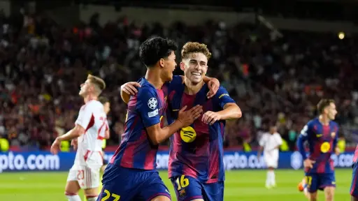 Fermín López hizo triplete en victoria ante Olympiacos