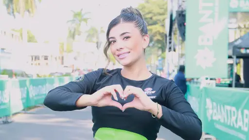 Natalia Giraldo, es una modelo colombiana que participa en la Vuelta a Guatemala