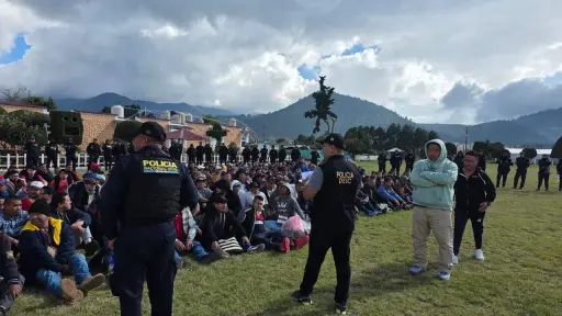 El conteo de reos se realizó en un área verde del centro carcelario. ,DGSP