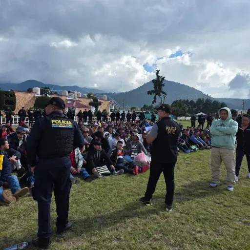 El conteo de reos se realizó en un área verde del centro carcelario. ,DGSP