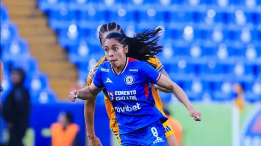 Ana Lucía Martínez en el partido entre Tigres vs. Cruz Azul - Cruz Azul