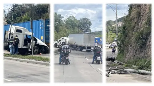 El paso está cerrado parcialmente en el área del accidente. ,PMT capitalina/Montejo