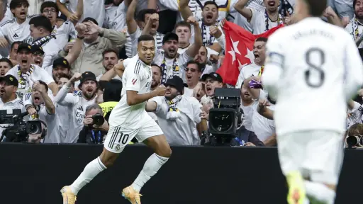 Kylian Mbappé fue importante en la victoria del Real Madrid sobre Valencia