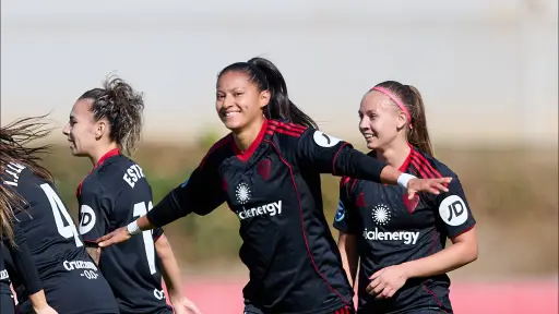 Celebración de Andrea Álvarez ante el Granada - Sevilla FC