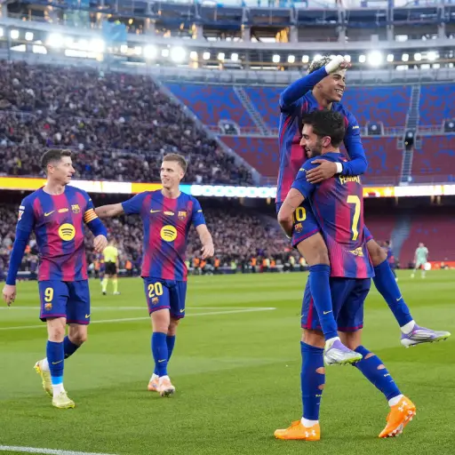 Celebración del Barcelona ante el Athletic Club - EFE