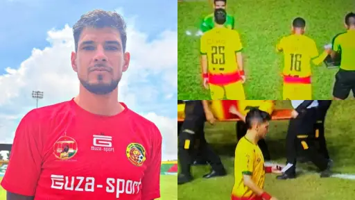 El portero Manuel Sosa hoy jugó de delantero con Marquense 