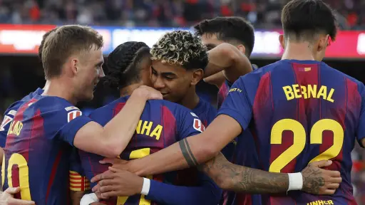 Celebración del Barcelona ante el Alavés - EFE