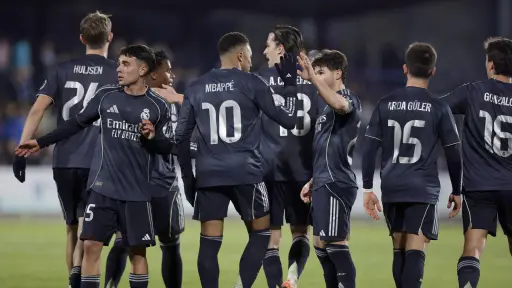 Celebración del Real Madrid ante el CF Talavera de la Reina en la Copa S.M. del Rey - EFE