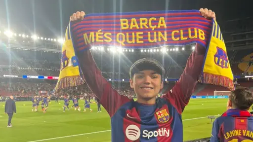 Julián Lemus cumplió su sueño de observar un partido del Barcelona 