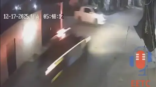 Patrulla de la PNC colisiona a alta velocidad. ,Capturan de pantalla video de Facebook.