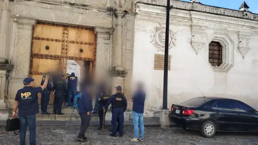 Por segundo día, se realizan allanamientos en el Museo de Arte Colonial de Antigua Guatemala. ,Ministerio Público