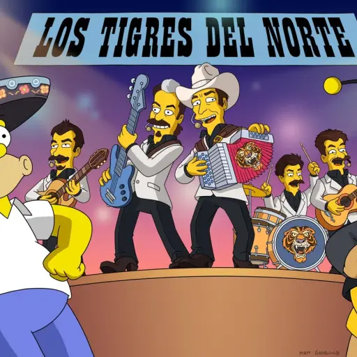 Los Simpson - Los Tigres del Norte ,Redes sociales