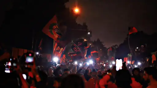 Banderazo de la afición de Municipal 