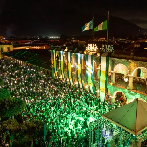 Plaza Mayor de Antigua Guatemala celebra el bicampeonato del 