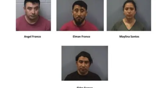 Los cuatro detenidos son los principales sospechosos del asesinato de otro guatemalteco. ,Oficina del Sheriff.