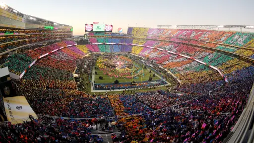 Levi's Stadium, inaugurado en agosto de 2014, tomada el 7 de febrero de 2016 durante la celebración de la edición L del Super Bowl. 