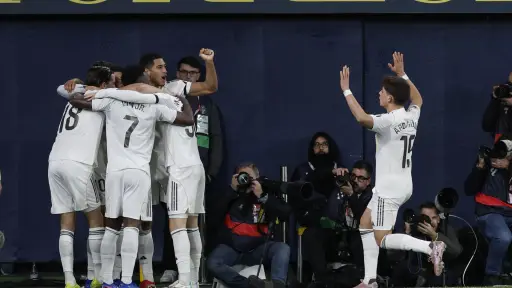 Celebración del Real Madrid ante el Villarreal - EFE