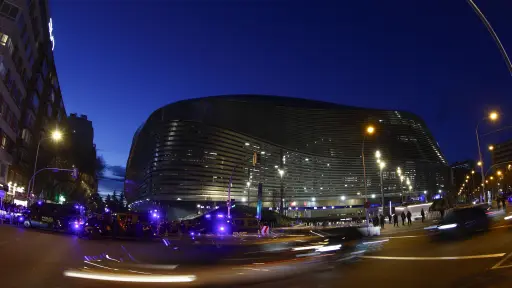 Estadio Santiago Bernabéu, que es utilizado también para conciertos 