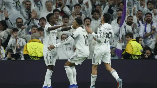 Celebración del Real Madrid ante el Mónaco en la Champions League - EFE