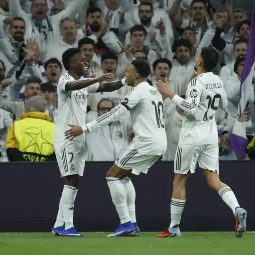 Celebración del Real Madrid ante el Mónaco en la Champions League - EFE