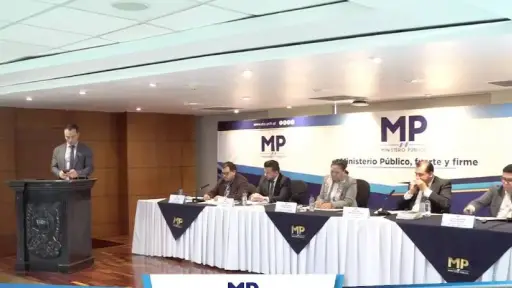 Autoridades del Ministerio Público explican avances en investigaciones sobre ataques contra la PNC. ,Ministerio Público