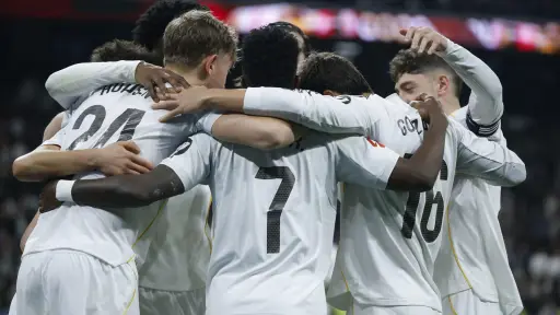 Celebración del Real Madrid ante la Real Sociedad - EFE