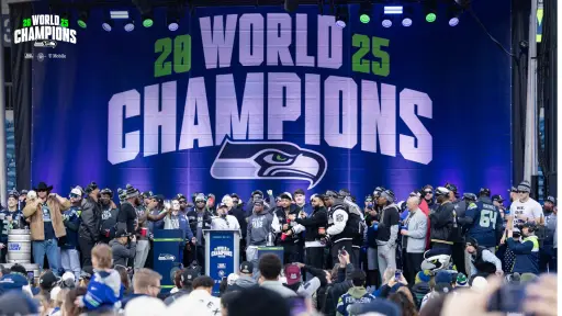 Los Seattle Seahawks celebran el título del Super Bowl LX