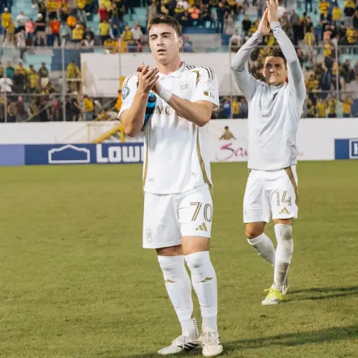 Matt Evans celebra el triunfo de Los Ángeles FC - LAFC