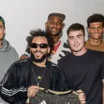 Matt Evans junto a Marcelo en el BMO Stadium - LAFC