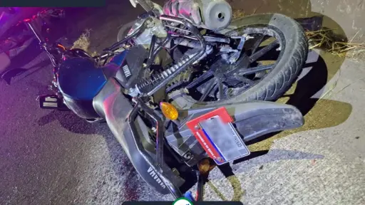 El área donde falleció un motorista en San Marcos. ,Bomberos Municipales Departamentales